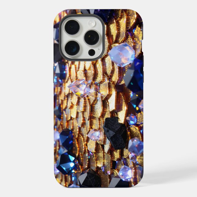 Luxury Fantasy Gemstone Abstract  iPhone Case (Back)