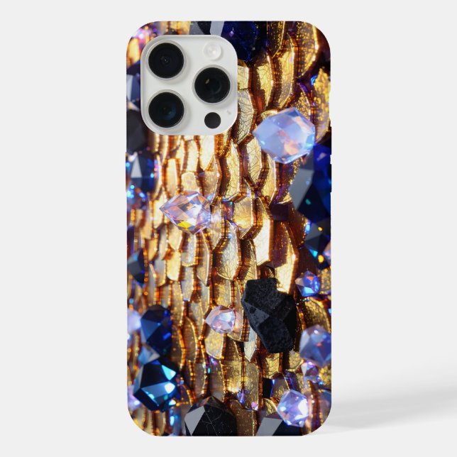 Luxury Fantasy Gemstone Abstract  iPhone Case (Back)