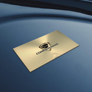 Luxury faux gold metallic style logo automotive business card