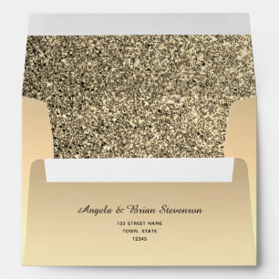 Luxury Faux Gold Wedding Envelope