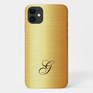 Luxury faux gold with initial iPhone 11 case