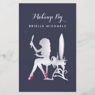 Luxury FAUX Silver Woman Boutique Special Event Flyer