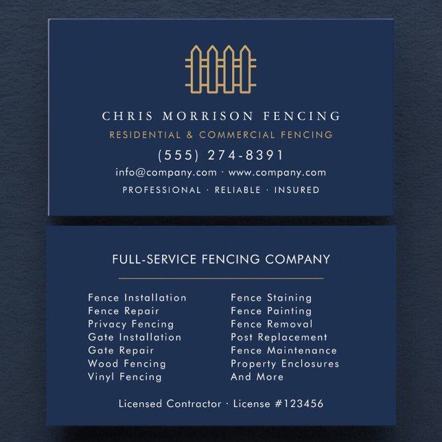 Luxury Fencing Repair Service Business Card (Creator Uploaded)
