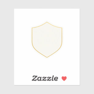 Luxury Fine Line Gold Crest Wedding Template Stick