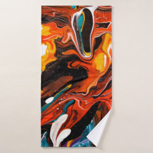 Luxury Fliud Art Abstract Trendy colourful backgro Bath Towel