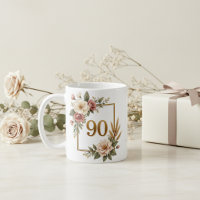 Luxury Floral 90th Birthday Commemorative
