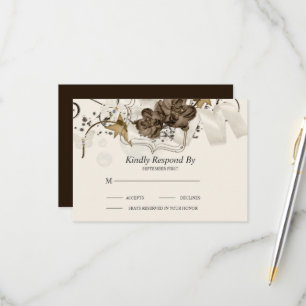 Luxury Floral Arrangements RSVP Card