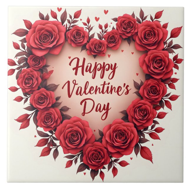 Luxury Floral Beautiful Love Modern Collection Ceramic Tile (Front)