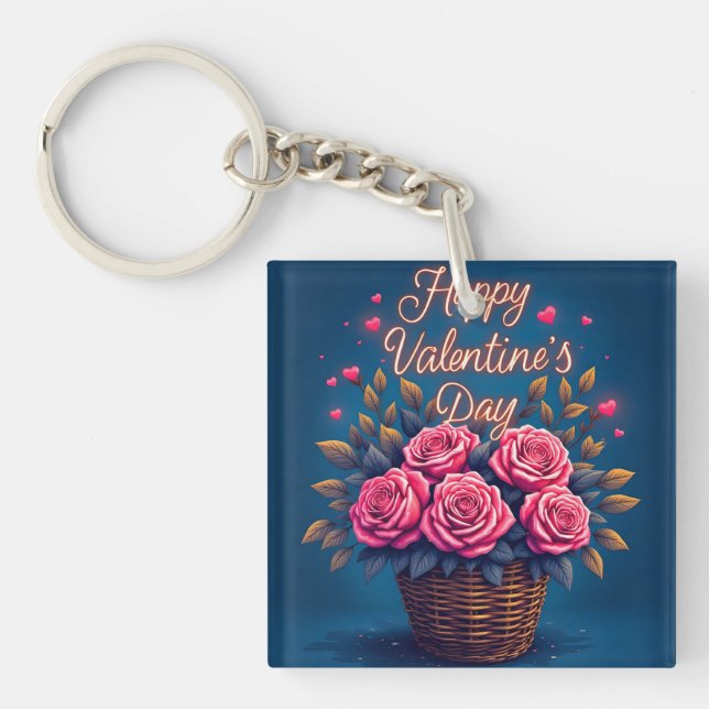 Luxury Floral Beautiful Love Popular Collection Key Ring (Front)