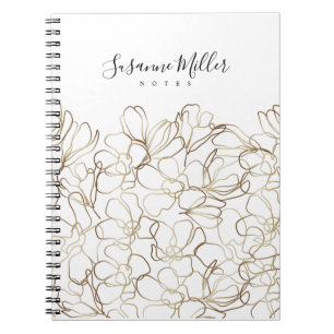 Luxury Floral Notebook with Custom Text