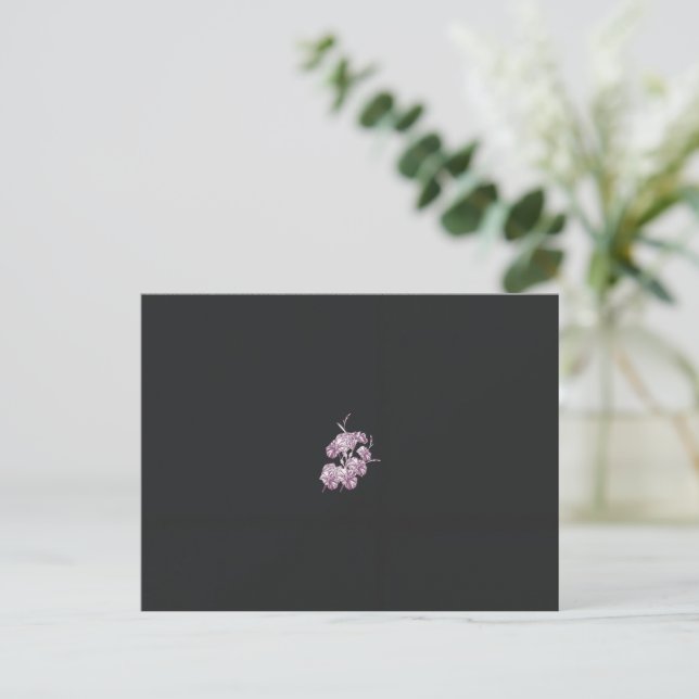 Luxury Floral Postcard Dark Elegance (Standing Front)
