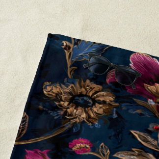 Luxury Floral Vintage Royal Beach Towel