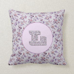 Luxury Flowers Monogram L Cushion