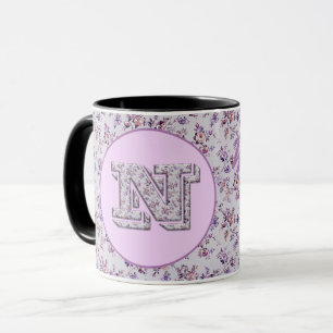 Luxury Flowers Monogram N Mug