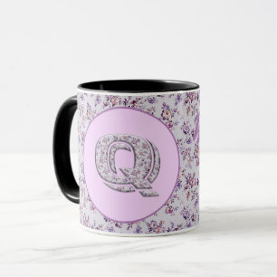 Luxury Flowers Monogram Q Mug