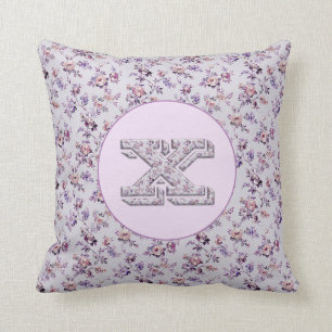 Luxury Flowers Monogram X Cushion