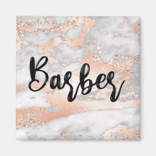 Luxury Fluid Art: Marble-Ink Fusion Barber Magnet