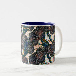 Luxury Fluid Marble Pattern Design 2 Two-Tone Coffee Mug