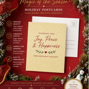 Luxury Foil Holiday Postcards Gift