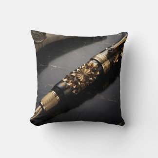 Luxury Fountain Pen Art Throw Pillow