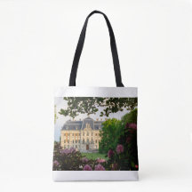 Luxury French Chateau Floral Pattern Tote Bag