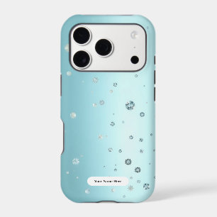 Luxury Frosty Green Azure Bronze Dew Dots 