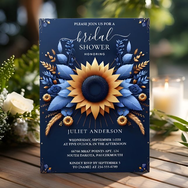  Luxury Fuchsia Crown Royal Blue Bridal Shower Invitation (Creator Uploaded)