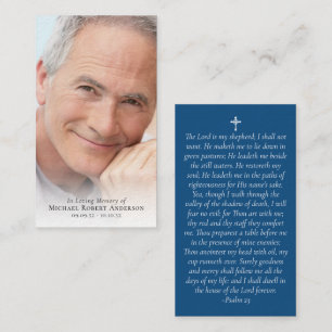 Luxury Full Photo Memorial Prayer Card