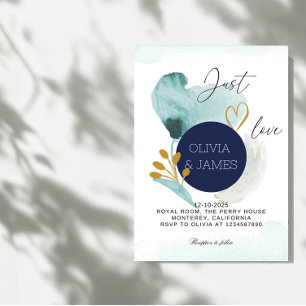 Luxury Galaxy Wedding - "Just Love" Starry Party Invitation