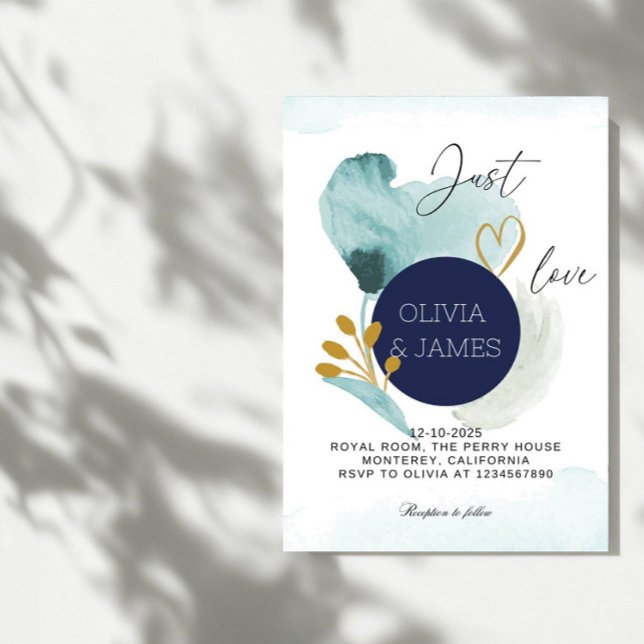 Luxury Galaxy Wedding - "Just Love" Starry Party Invitation (Creator Uploaded)