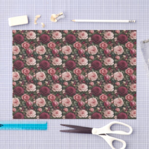 Luxury Garden Rose Floral Art Tissue Paper