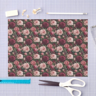Luxury Garden Rose Floral Art Tissue Paper
