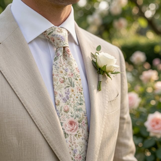 Luxury Garden Rose Wedding Tie (Creator Uploaded)
