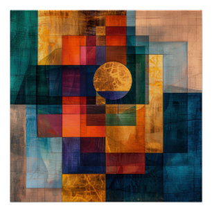 Luxury Geometric Abstract Wall Art Poster