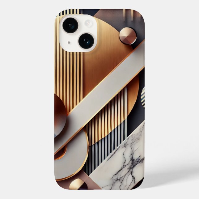 Luxury Geometric Marble Phone Case (Back)
