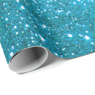 Luxury Gift Popular Blue Gold Glitter Wrapping Paper