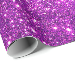 Luxury Gift Popular Purple Gold Glitter Wrapping Paper