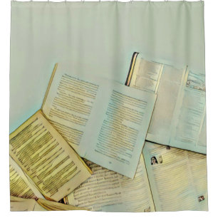 Luxury gifts for book lovers shower curtain