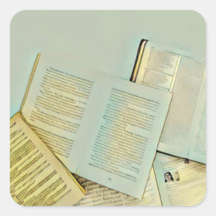 Luxury gifts for book lovers square sticker