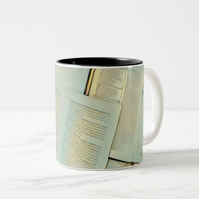 Luxury gifts for book lovers Two-Tone coffee mug (Front Right)