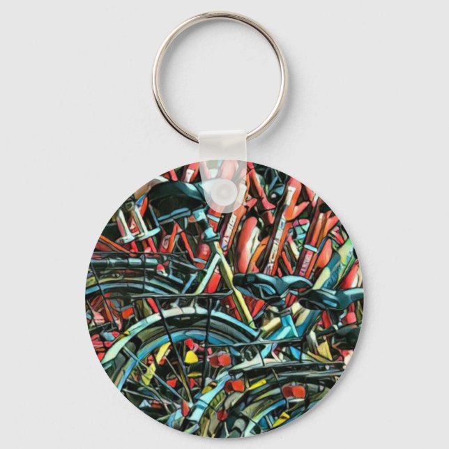 Luxury gifts for cyclists key ring (Front)