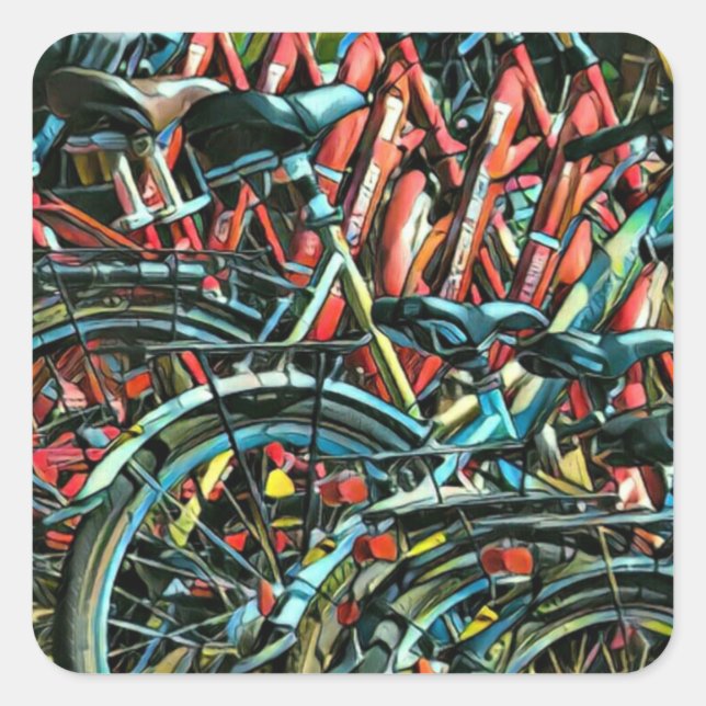 Luxury gifts for cyclists square sticker (Front)