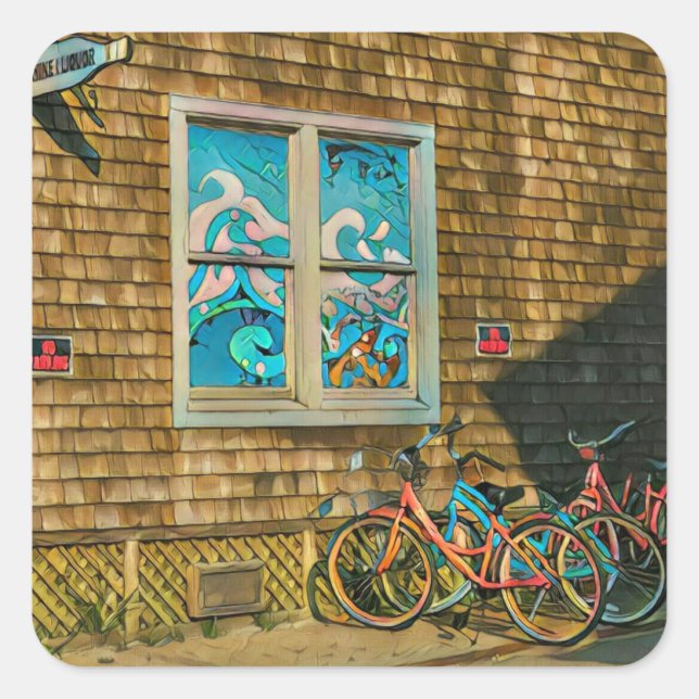 Luxury gifts for cyclists square sticker (Front)