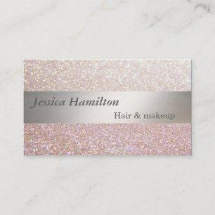 Luxury glam elegant faux glitter appointment card
