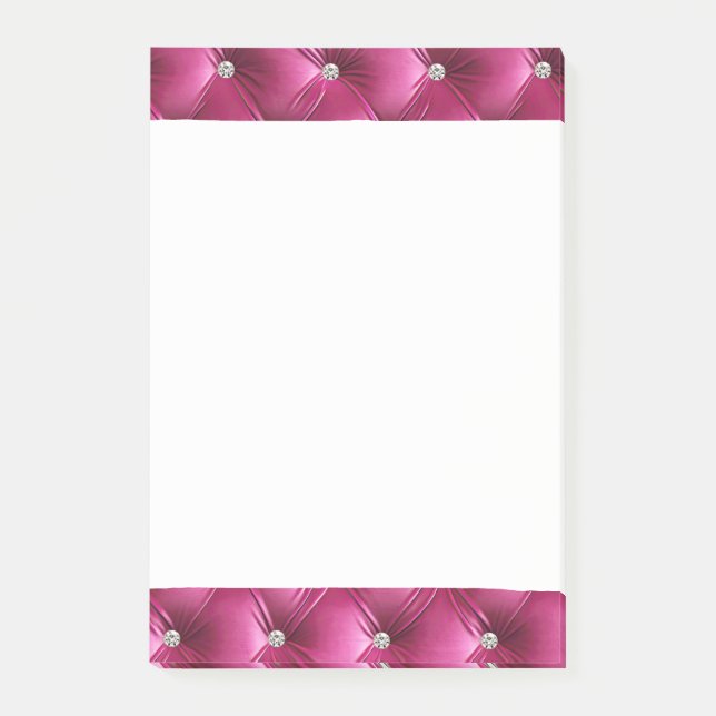 Luxury Glam Girly Pink Faux Velvet  Post-it Notes (Front)