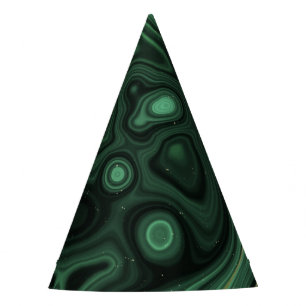 Luxury Glam Green Colourful Abstract Pattern Party Hat
