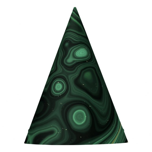 Luxury Glam Green Colourful Abstract Pattern Party Hat (Front)
