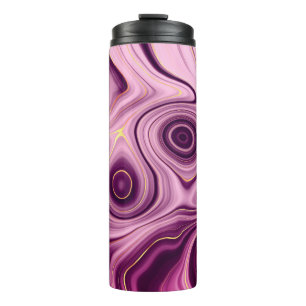 Luxury Glam Light Purple Colourful Abstract Patter Thermal Tumbler
