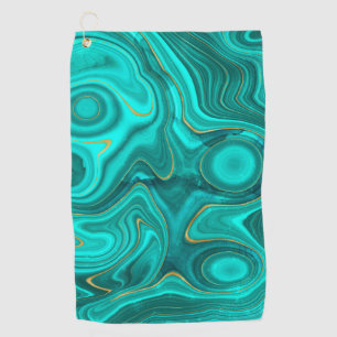 Luxury Glam Turquoise Bright Abstract Pattern Golf Towel
