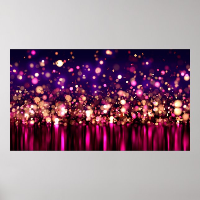 Luxury glitter background with glow. poster (Front)